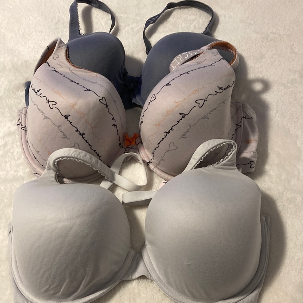 3 Victoria Secret Bras. 36 DD. Body by Victoria lightly lined